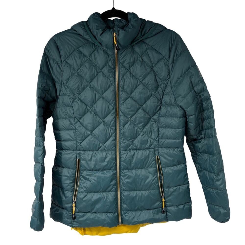 Gerry Quilted Down Puffer Jacket Hooded Full Zip Warm Winter Coat - Medium Women